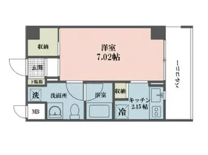 ドゥーエ武蔵小金井(1K/3階)の間取り写真