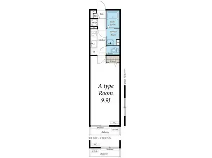 リブリ・PETIT PLAT (1K/1階)の間取り写真