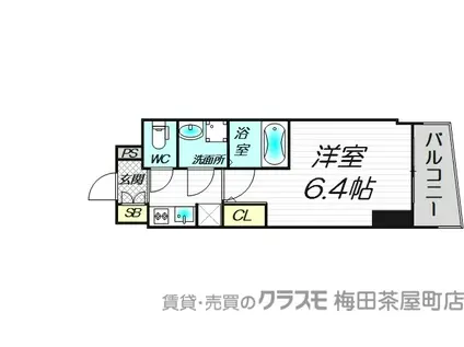 S-RESIDENCE福島玉川TRES(1K/11階)の間取り写真