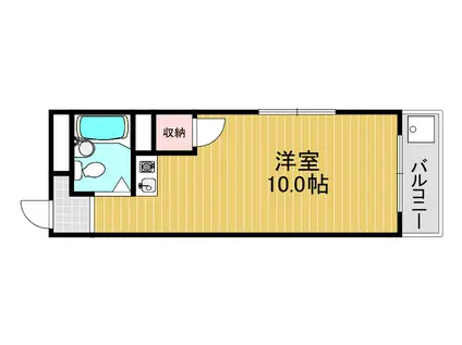 サンシャイン喜志(ワンルーム/3階)の間取り写真