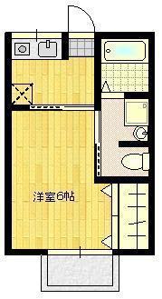 ポケットコーポ(1K/1階)の間取り写真