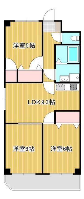 マンション景桜(3DK/3階)の間取り写真