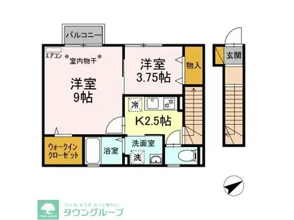 スマートFII(2K/2階)の間取り写真