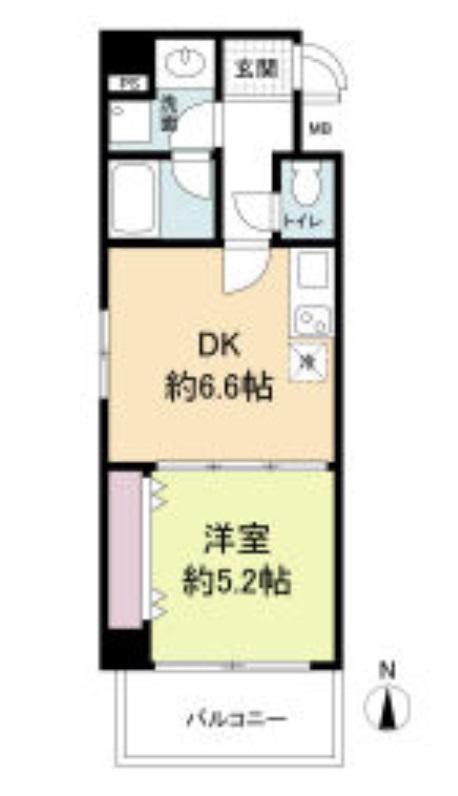 フレンシアノイエ内本町(1DK/15階)の間取り写真