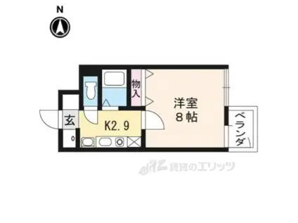 モノコモド御前A棟(1K/1階)の間取り写真