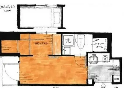 宮本マンションII(ワンルーム/5階)の間取り写真