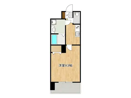 クロノス40新町III(1K/11階)の間取り写真