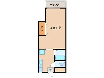 USA壱番館(1K/3階)の間取り写真