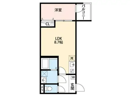 ROBOT HOME日進(1LDK/2階)の間取り写真