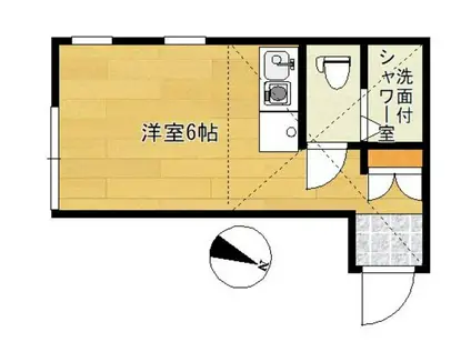 ユナイト浅田ブエノスディアス(ワンルーム/1階)の間取り写真