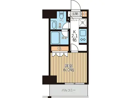 シティラックストベ(1K/10階)の間取り写真