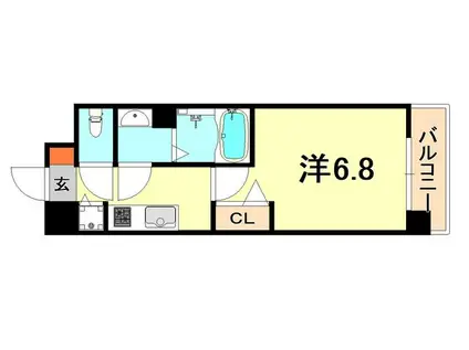 アドバンス神戸プリンスパーク(1K/4階)の間取り写真