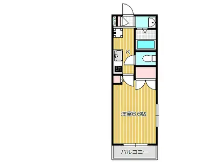 ラ・コリーヌ(1K/1階)の間取り写真