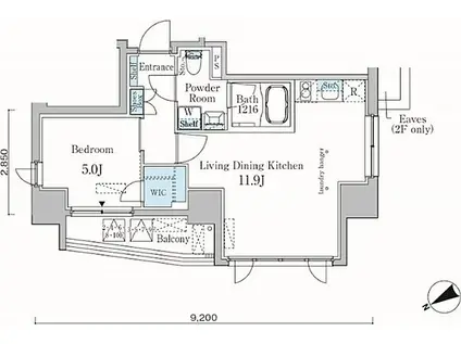 カーサスプレンディッド恵比寿1丁目アネックス(1LDK/9階)の間取り写真