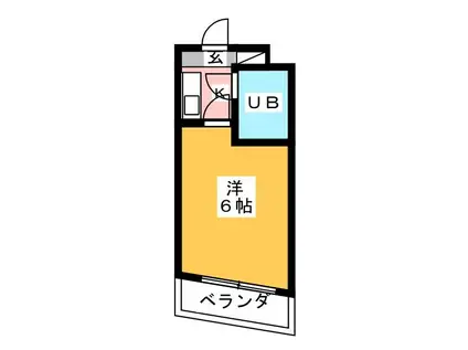 カーサ奈須野(1K/1階)の間取り写真