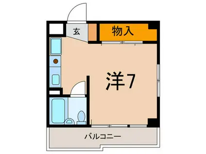 ステイヒルズ(ワンルーム/2階)の間取り写真
