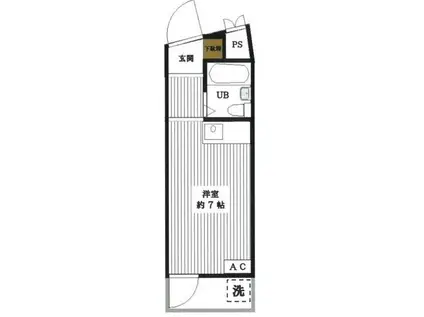 アーバンルネサンス東高円寺(ワンルーム/3階)の間取り写真