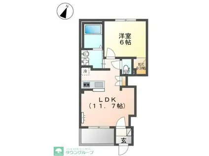 西金野井アパート工事(1LDK/1階)の間取り写真