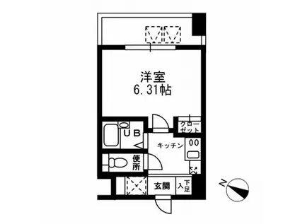 レジディア三越前(1K/9階)の間取り写真