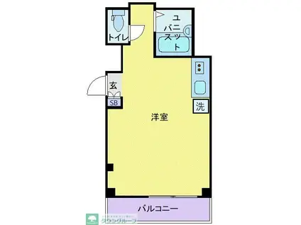 エルウィング立川(ワンルーム/7階)の間取り写真