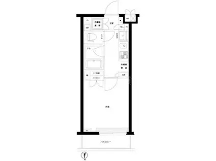 ルーブル東蒲田六番館(1K/2階)の間取り写真