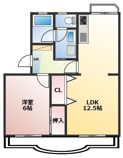 コーポエンドレス(1LDK/1階)の間取り写真