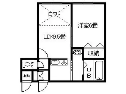 グランスイート310(1LDK/2階)の間取り写真