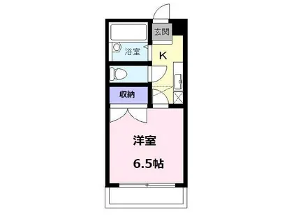 トップヒルコート(1K/1階)の間取り写真