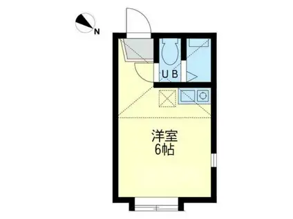 ユナイト小机アリシアの瞳(ワンルーム/2階)の間取り写真