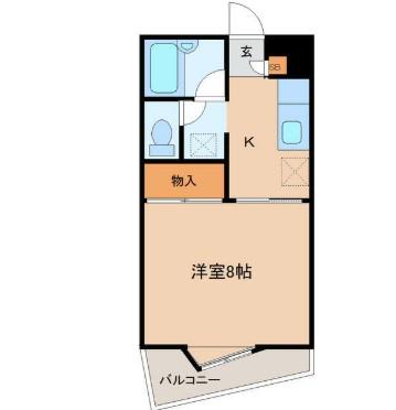 カーサ88小田原(1K/1階)の間取り写真