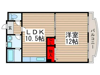 サンライフ武蔵浦和(1LDK/1階)の間取り写真