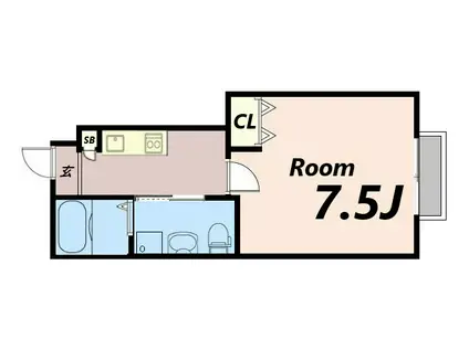 MOMENT・COCO(1K/1階)の間取り写真