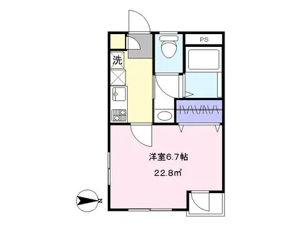 エクストゥディオ桜上水(1K/4階)の間取り写真