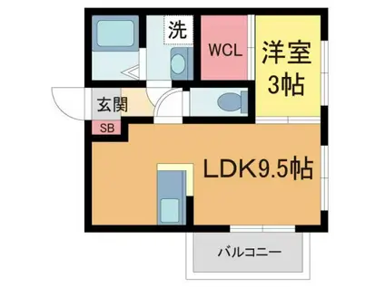 グリーンエイト小林(1LDK/1階)の間取り写真