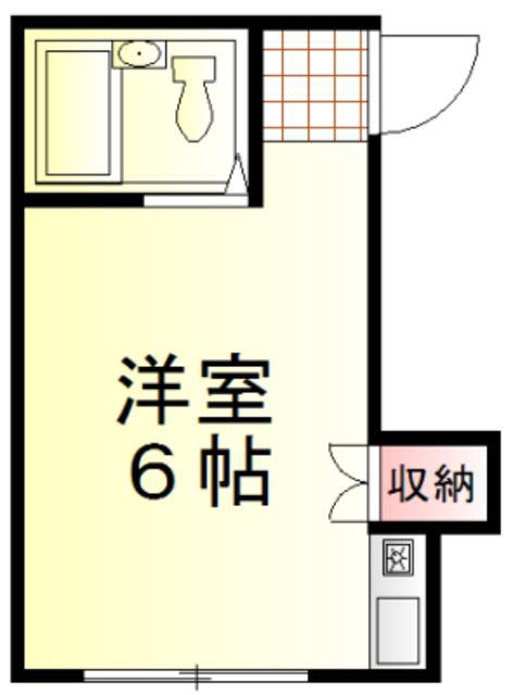 ハイツ上福岡A棟(ワンルーム/2階)の間取り写真