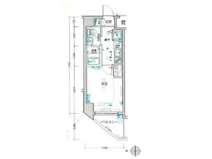 パークウェル下落合駅前(1K/4階)の間取り写真