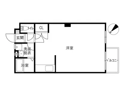 FOREST TOWN(ワンルーム/1階)の間取り写真