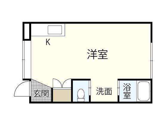 ライフハウスA(ワンルーム/2階)の間取り写真