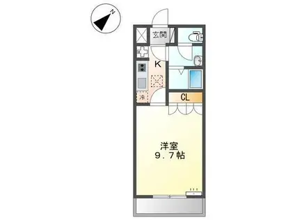 メゾン・プロスパー(1K/1階)の間取り写真