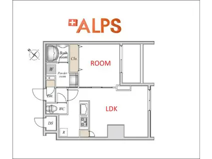 CITY LUX TSURUMI(1LDK/4階)の間取り写真