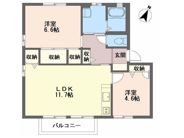 フォレスタ(3K/1階)の間取り写真
