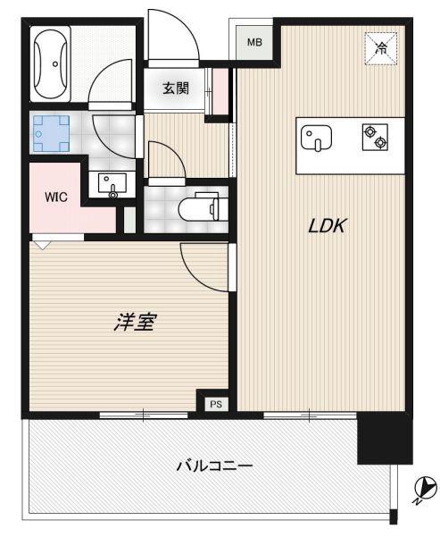 RIDGE豊洲(1LDK/7階)の間取り写真