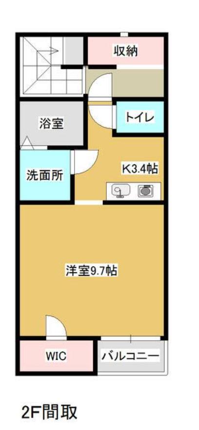 仙港SKY(1K/2階)の間取り写真