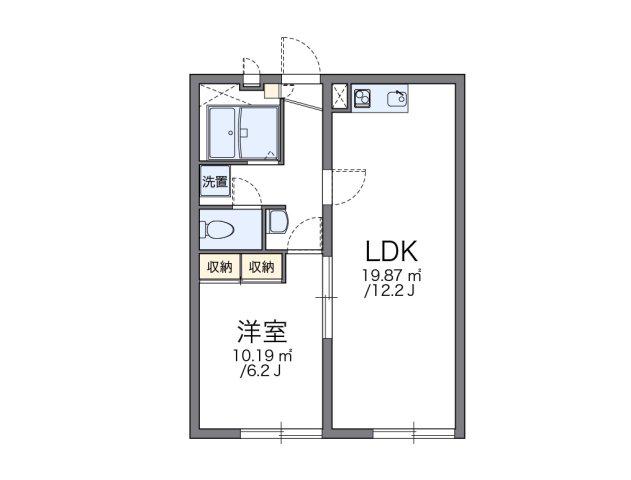 レオパレスT&S II(1LDK/2階)の間取り写真