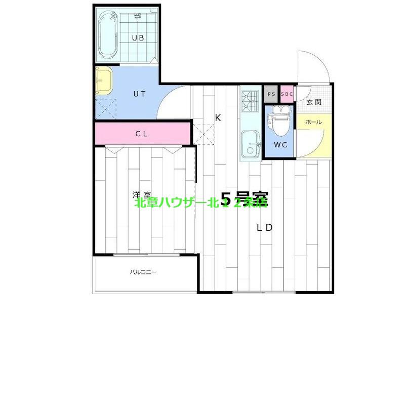 LEIA札幌(1LDK/4階)の間取り写真