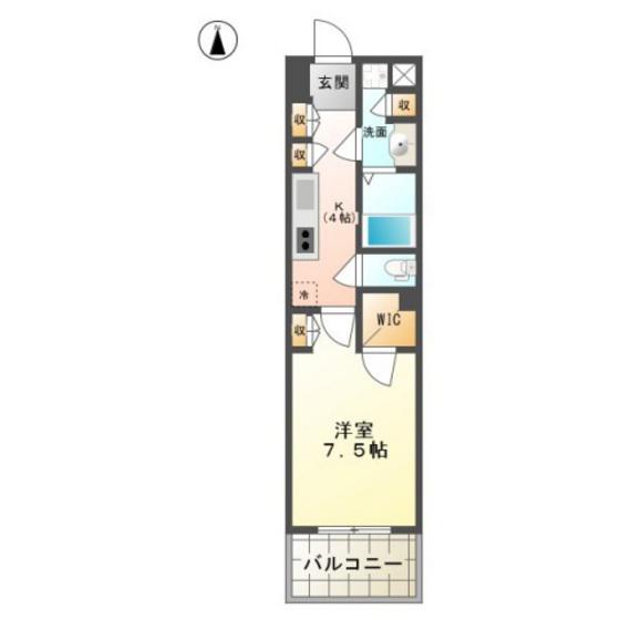 VILLA PRIMA(1K/2階)の間取り写真