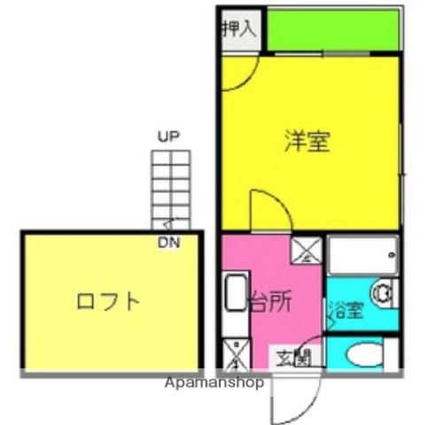 シキタトゥーリI(1K/2階)の間取り写真