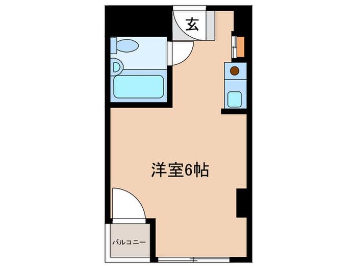 ウッドフィールド(ワンルーム/2階)の間取り写真