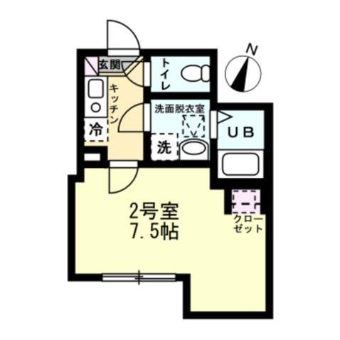 NOVELLO(1K/1階)の間取り写真