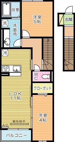 G-STYLE(2LDK/2階)の間取り写真